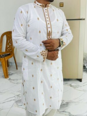 প্রিমিয়াম ধুতি কটন পাঞ্জাবি কোডঃ H306