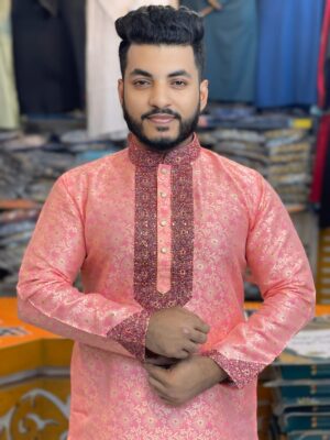 লাক্সারি কাতান পার্টি পাঞ্জাবি কোডঃ H250