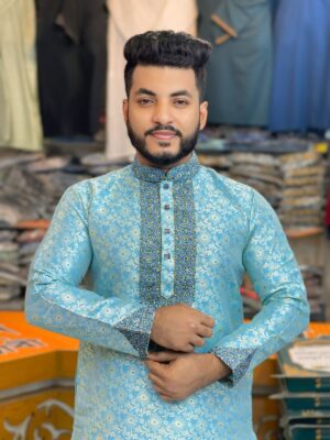 লাক্সারি কাতান পার্টি পাঞ্জাবি কোডঃ H251