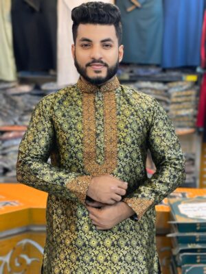 লাক্সারি কাতান পার্টি পাঞ্জাবি কোডঃ H254