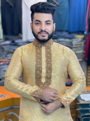 লাক্সারি কাতান পার্টি পাঞ্জাবি কোডঃ H255