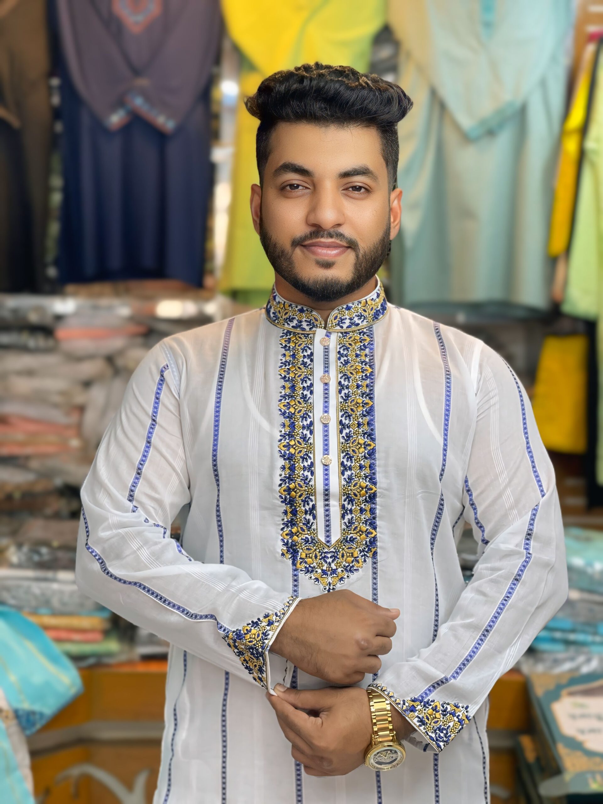 অরিজিনাল ধুতি কটন পাঞ্জাবি কোডঃ H432