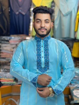 অরিজিনাল ধুতি কটন পাঞ্জাবি কোডঃ H431
