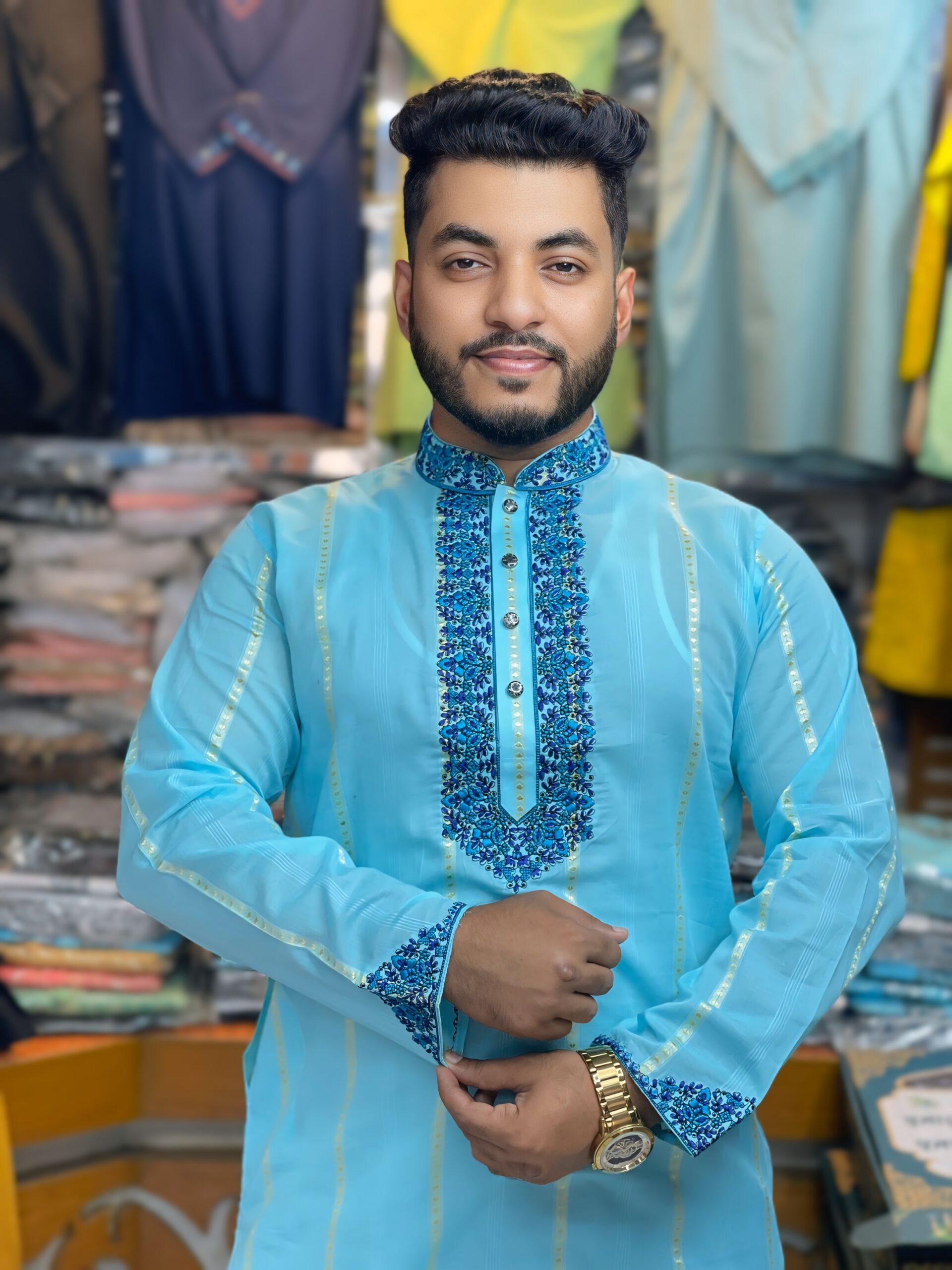অরিজিনাল ধুতি কটন পাঞ্জাবি কোডঃ H431