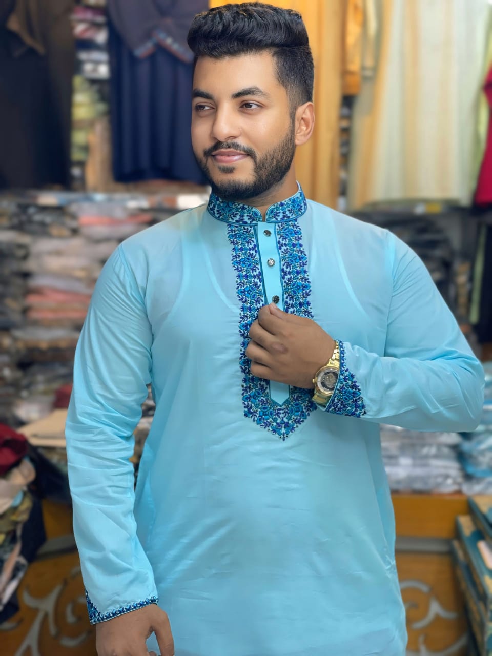 প্রিমিয়াম ধুতি কটন পাঞ্জাবি কোডঃ H425 - Image 2