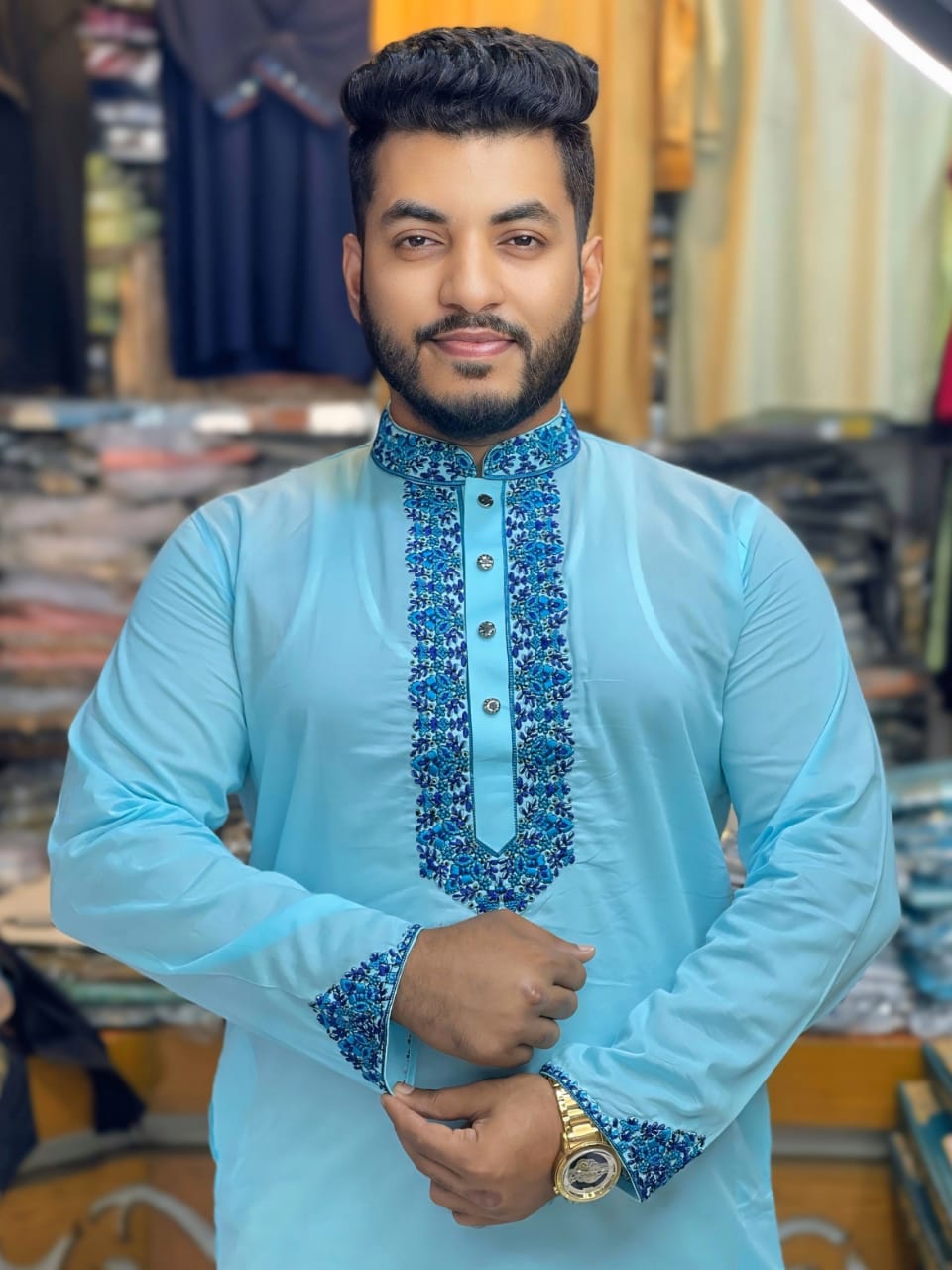 প্রিমিয়াম ধুতি কটন পাঞ্জাবি কোডঃ H425