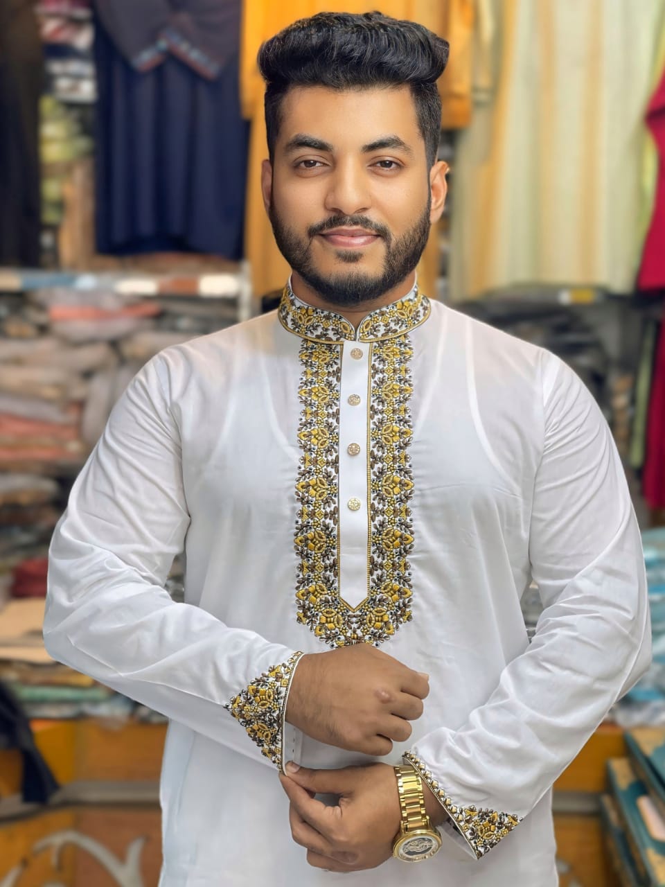 প্রিমিয়াম ধুতি কটন পাঞ্জাবি কোডঃ H424