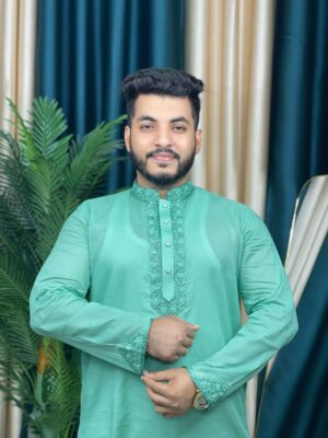 অরিজিনাল ধুতি কটন সিকুয়েন্স পাঞ্জাবি কোডঃ M435
