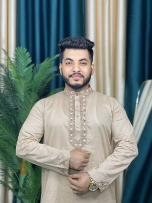 অরিজিনাল ধুতি কটন সিকুয়েন্স পাঞ্জাবি কোডঃ M437
