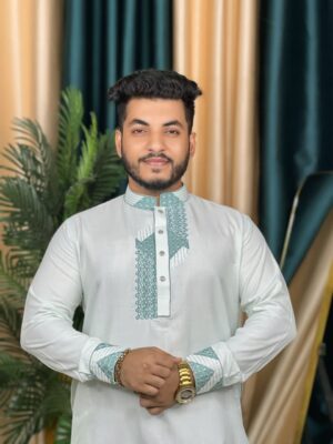 প্রিমিয়াম অ্যারাবিয়ান কটন কাপড়ের পাঞ্জাবি কোডঃ M449