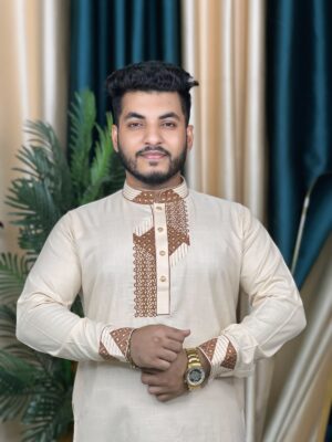 প্রিমিয়াম অ্যারাবিয়ান কটন কাপড়ের পাঞ্জাবি কোডঃ M450